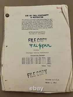 FLIPPER 1963 Original Movie Continuity Script Studio Copy Screenplay MGM