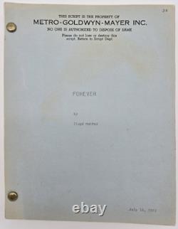 FOREVER / Floyd Mutrux 1977 Unproduced Screenplay Movie Script