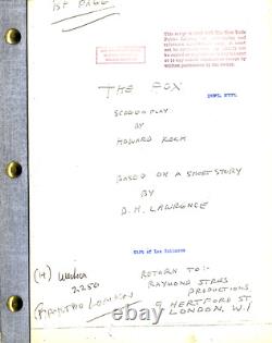 FOX, THE (1967) Film script by Howard Koch based on D. H. Lawrence novella / LGBT