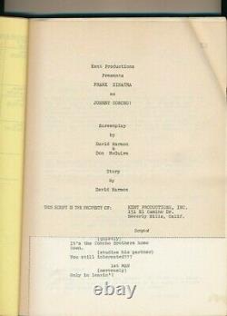 FRANK SINATRA JOHNNY CONCHO Original Vintage 1955 UA Studio Movie Film Script