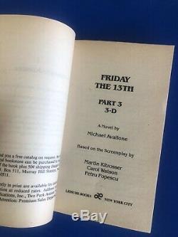 FRIDAY THE 13TH Part 3 Horror Movie Book with Photos 1982 JASON VOORHEES