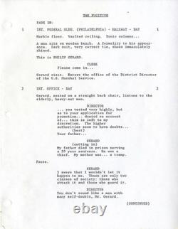 FUGITIVE, THE (Sep 17, 1990) Film script for classic 1990s action thriller