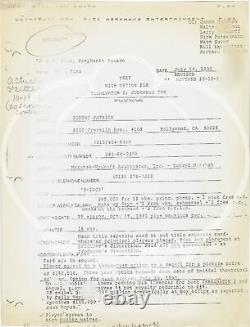 Film scripts TERMINATOR 2 JUDGMENT DAY Archive of material for the 1991 #139828
