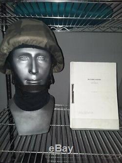 Film used Daybreakers Prop Vampire Soldier Helmet & Script. Screen Matched