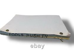 Fools Rush In Salma Hayek Original Script Screenplay Color Revisions Movie Prop