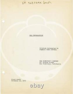 Francis Ford Coppola CONVERSATION Original screenplay for the 1974 film #160127