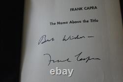 Frank Capra Autographed Book Hollywood Movie Director JSA Name Above The Title