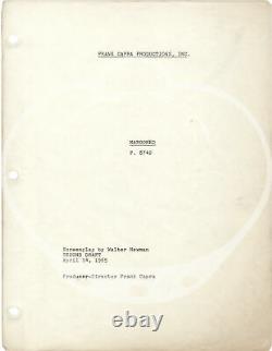 Frank Capra MAROONED Original screenplay for an unproduced film 1965 #150580