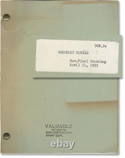 Frank Lloyd BERKELEY SQUARE Original screenplay for the 1933 film #140139