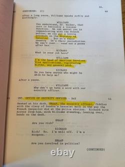 Frantic Movie Original Screenplay Script Harrison Ford