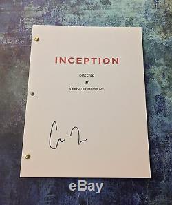 GFA Inception Director CHRISTOPHER NOLAN Signed Full Movie Script EJ2 COA