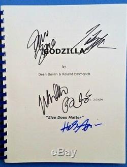 GODZILLA MOVIE SCRIPT signed Matthew Broderick, Jean Reno + 2
