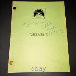 GREASE II 1981 Original Movie Script Eddie Deezen Signed Revised Final Draft COA