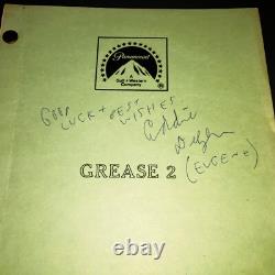 GREASE II 1981 Original Movie Script Eddie Deezen Signed Revised Final Draft COA