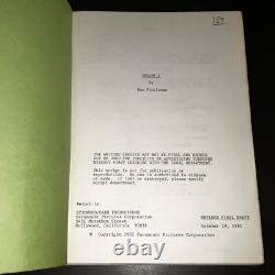 GREASE II 1981 Original Movie Script Eddie Deezen Signed Revised Final Draft COA