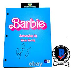 GRETA GERWIG SIGNED BARBIE MOVIE SCRIPT SCREENPLAY with BECKETT COA PROOF PHOTO