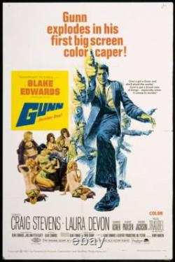 GUNN / William Peter Blatty 1966 Screenplay, Craig Stevens Mystery film