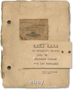 George Fitzmaurice MATA HARI Original screenplay for the 1931 film #151422