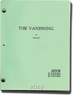 George Sluizer VANISHING Original screenplay for the 1993 film #140646