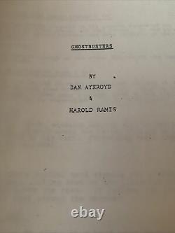 Ghostbusters Movie Screenplay 1983 3rd Revised Script Dan Aykroyd & Harold Ramis