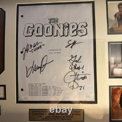 Goonies Cast Signed Framed Script Autographed JSA COA Corey Feldman Movie