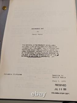 Groundhog Day 1993 Original Movie Script Bill Murray