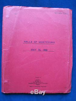 HALLS OF MONTEZUMA Original Script Actor MARTIN MILNER'S COPY WWII Film