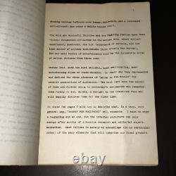 HOORAY FOR HOLLYWOOD (1975) Jack Haley Jr. WB Film History Proposal Script COA