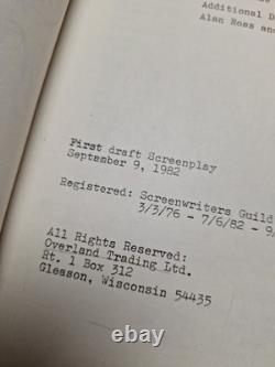 HTF 80s Winter Roses Rosemont Film Movie Script Bill Rebane 1st Draft Screenplay