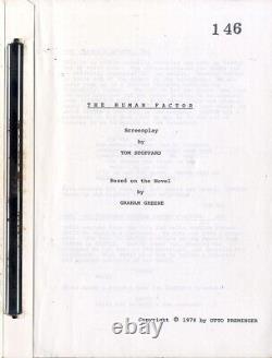 HUMAN FACTOR, THE (1978) Vintage original film script adapted by Tom Stoppard