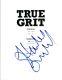 Hailee Steinfeld Signed Autographed True Grit Full Movie Script Coa Vd