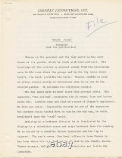Hal Ashby BEING THERE Original screenplay for the 1980 film 1979 #167522