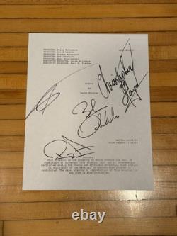 Hand Signed Nobody Movie Script Top Page Bob Odenkirk RZA Cristopher Lloyd COA
