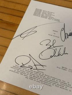 Hand Signed Nobody Movie Script Top Page Bob Odenkirk RZA Cristopher Lloyd COA