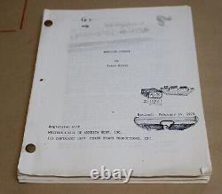 Hanover Street Original Movie Script with Peter Hyams Notes Drawings Harrison Ford