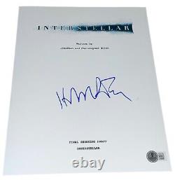 Hans Zimmer Signed Autograph Interstellar Movie Script Screenplay Beckett BAS NY