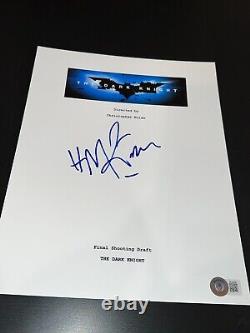 Hans Zimmer Signed Autograph Movie Script Dark Knight Beckett Bas Coa Auto D