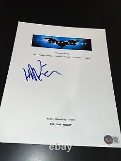 Hans Zimmer Signed Autograph Movie Script Dark Knight Beckett Bas Coa Auto X1