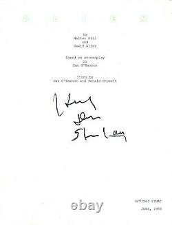 Harry Dean Stanton Signed Autographed ALIEN Movie Script Screenplay COA