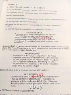 Heaven And Earth 1993 Production Numbered Original Movie Film Script & Budget