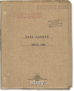 Henry Hathaway DARK CORNER Original screenplay for the 1946 film 1945 #151322