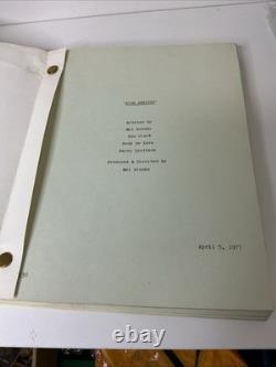 High Anxiety Mel Brooks Original Movie Script, 1977