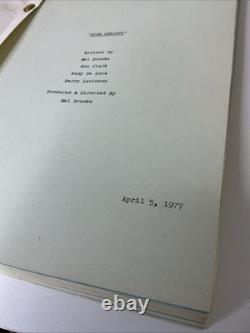 High Anxiety Mel Brooks Original Movie Script, 1977