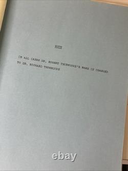 High Anxiety Mel Brooks Original Movie Script, 1977
