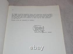 Honkytonk Man Original Movie Script Clint Eastwood Owned Rare Clancy Carlile