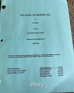 House on Haunted Hill MOVIE SCREENPLAY SCRIPT DICK BEEBE ROBB WHITE