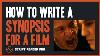How To Write A Synopsis For A Movie Original Whiplash Synopsis Example Script Reader Pro