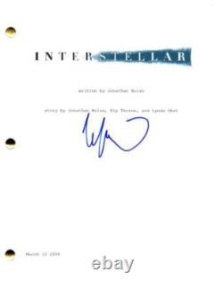 Hoyte van Hoytema Signed Autograph Interstellar Full Movie Script Screen G1N