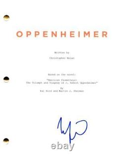 Hoyte van Hoytema Signed Autograph Oppenheimer Full Movie Script Screenplay