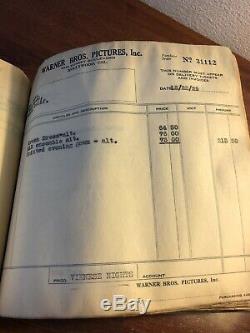 Huge Vintage 1929 Invoice Book From WARNER BROS. Film Studio Early Hollywood Gem